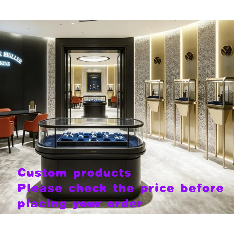 Luxury Watch Boutique - خزانة عرض ساعات فاخرة منحنية مخصصة،