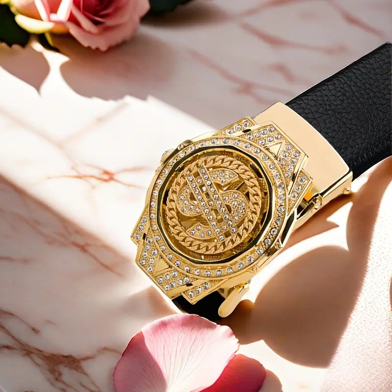 Luxury Watch In China - جديد فاخر الذهبي ووتش مشبك براون