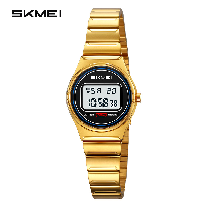 Luxury Watch Exhibition - ساعة SKMEI رقمية من الفولاذ المقاوم