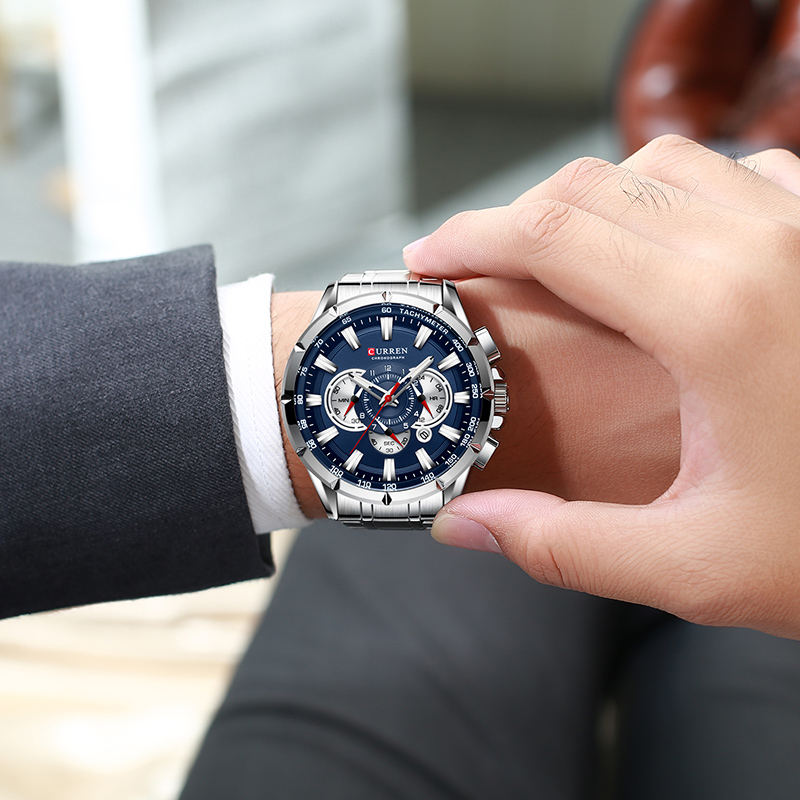 CURREN ساعة معصم الرجال مقاوم  - مراجعة Luxury Watch Exhibition وسعره